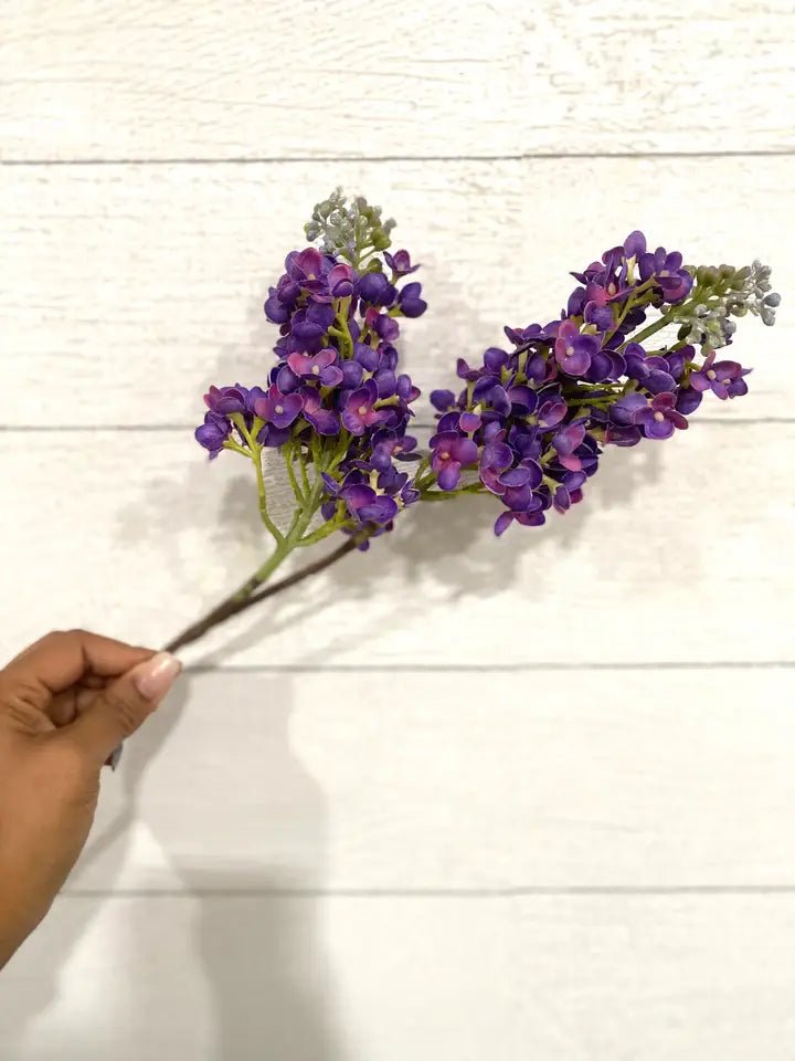 Ivory Real Touch Lilacs - Bundle of 3