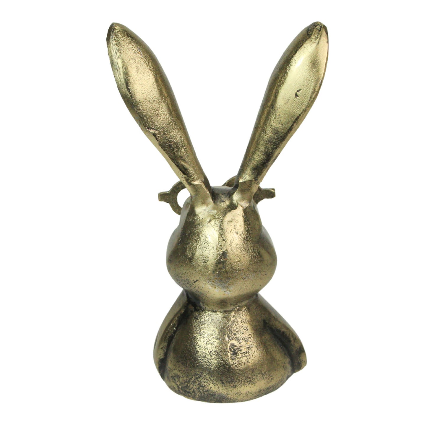 Whimsical Gold Bunny Statue with Spectacles – 10.25" High