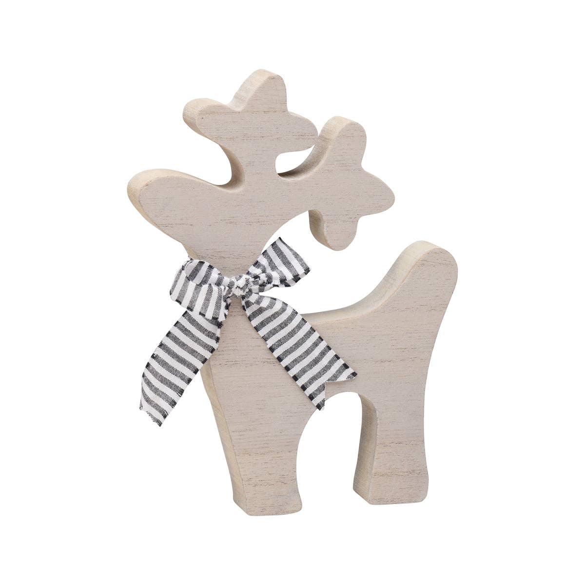 Lrg. Gray Washed Christmas Reindeer