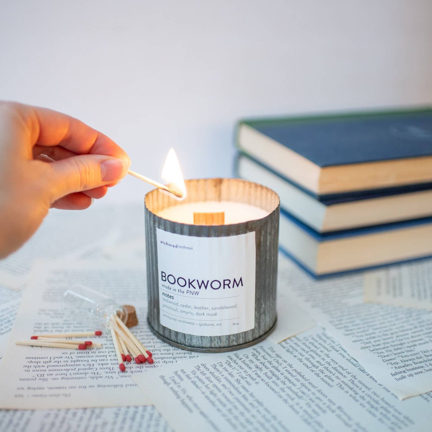 Sea Salt & Orchid Wood Wick Rustic Farmhouse Soy Candle: 10oz
