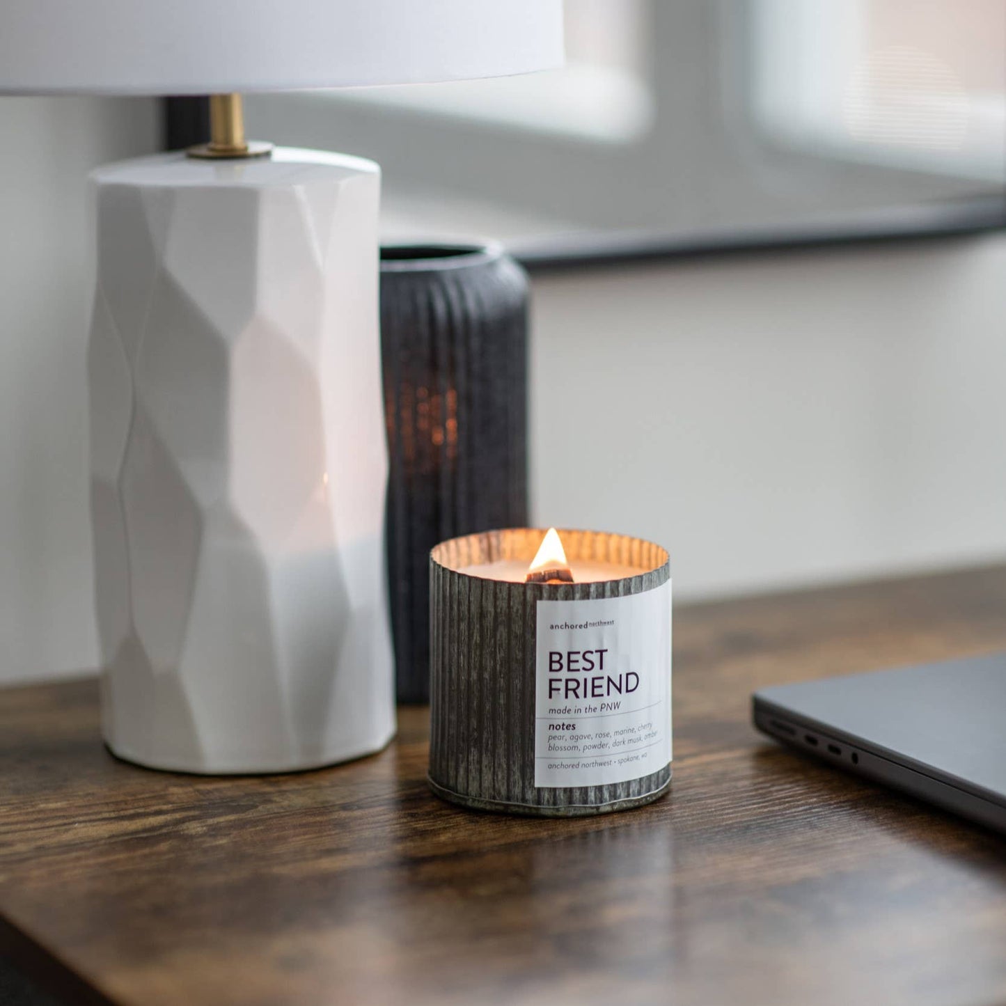Beach Vibes Wood Wick Rustic Farmhouse Soy Candle: 10oz