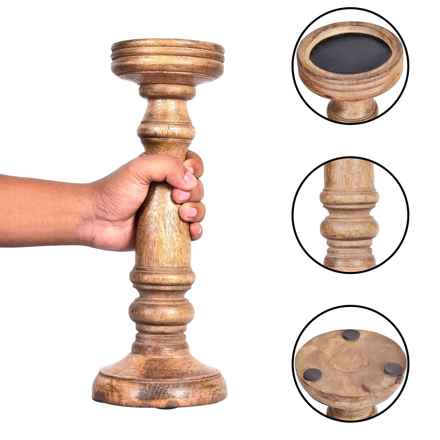 Chennai in Light Burnt Candleholder Set of 3