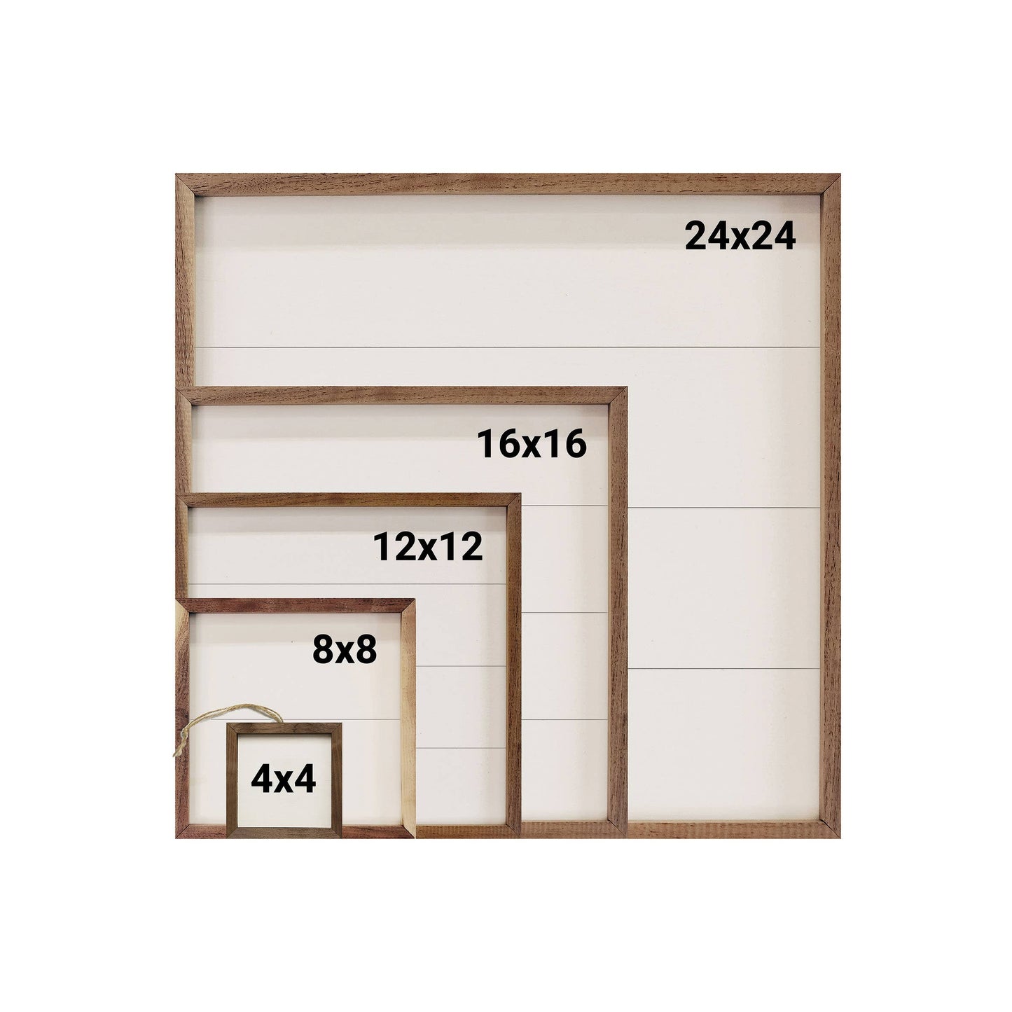 1776 With Stars White: 8 x 8 x 1.5