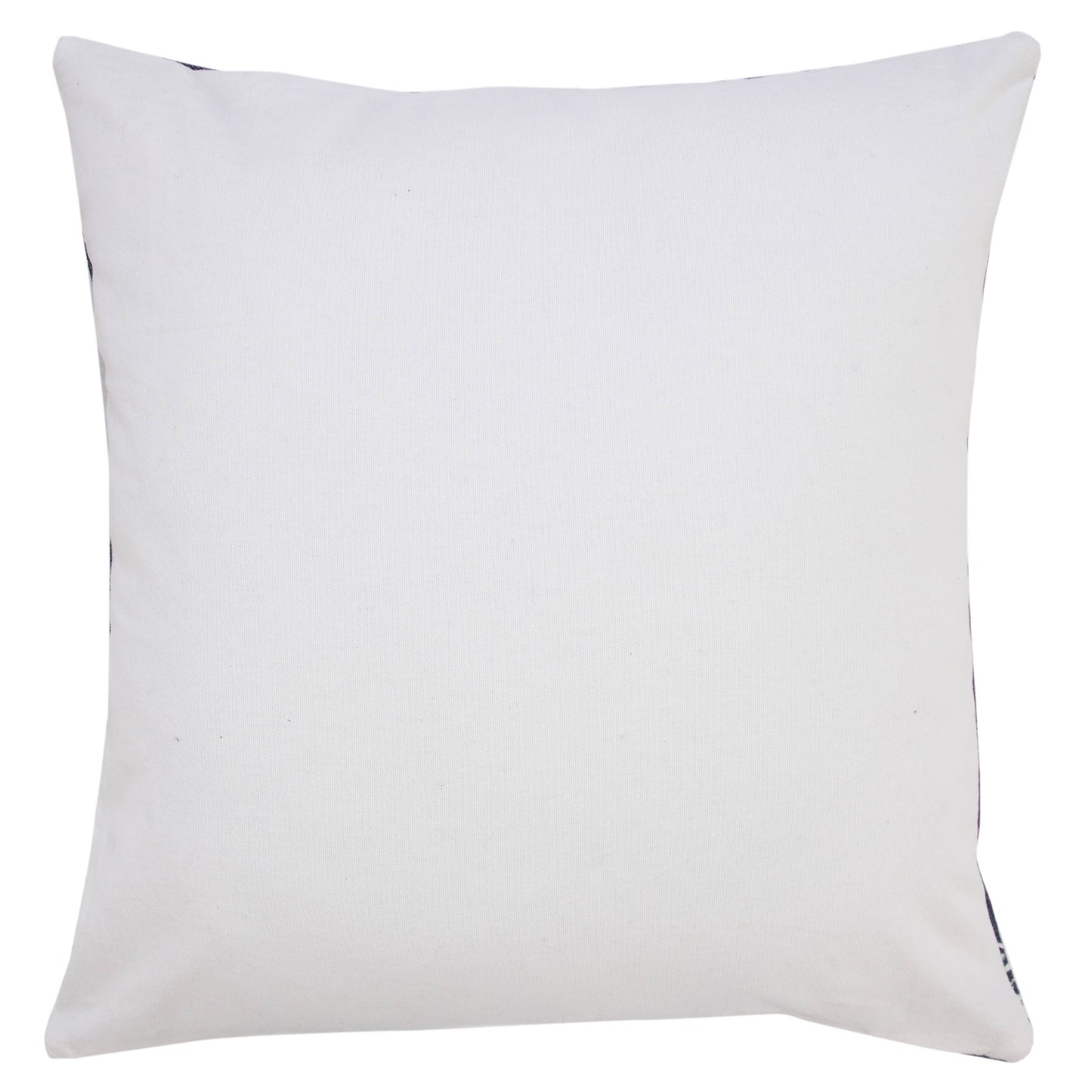 Fantasy Dark Blue Medallion Cotton Throw Pillow