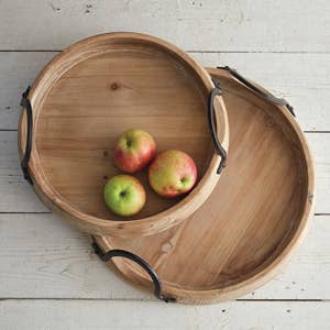 Wood Industrial Tray