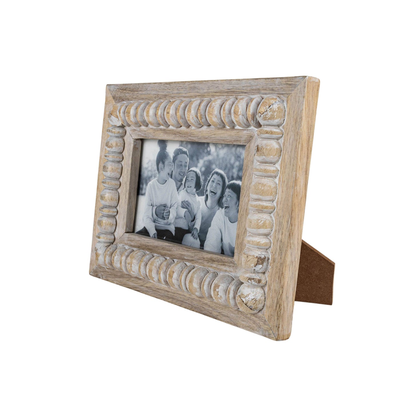 Vintage Raised Bead 4x6 Photo Wood Picture Frame