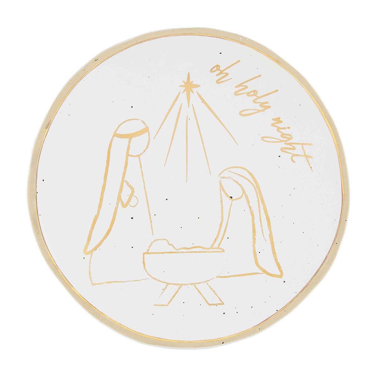 Gold Nativity Platter