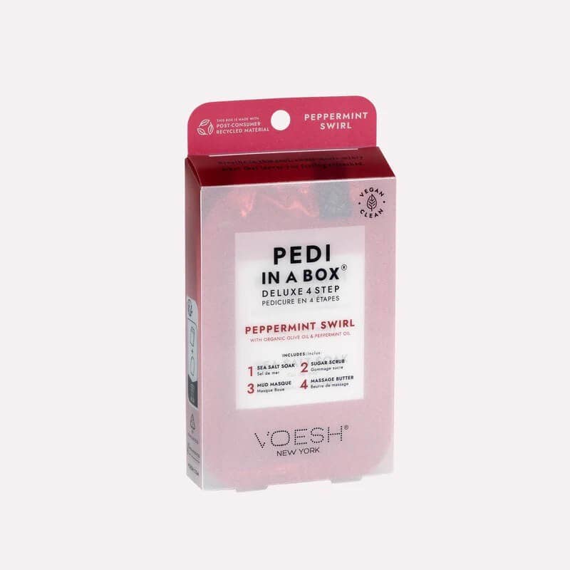 Limited Edition Pedi in a Box 4 Step Peppermint Swirl: Single