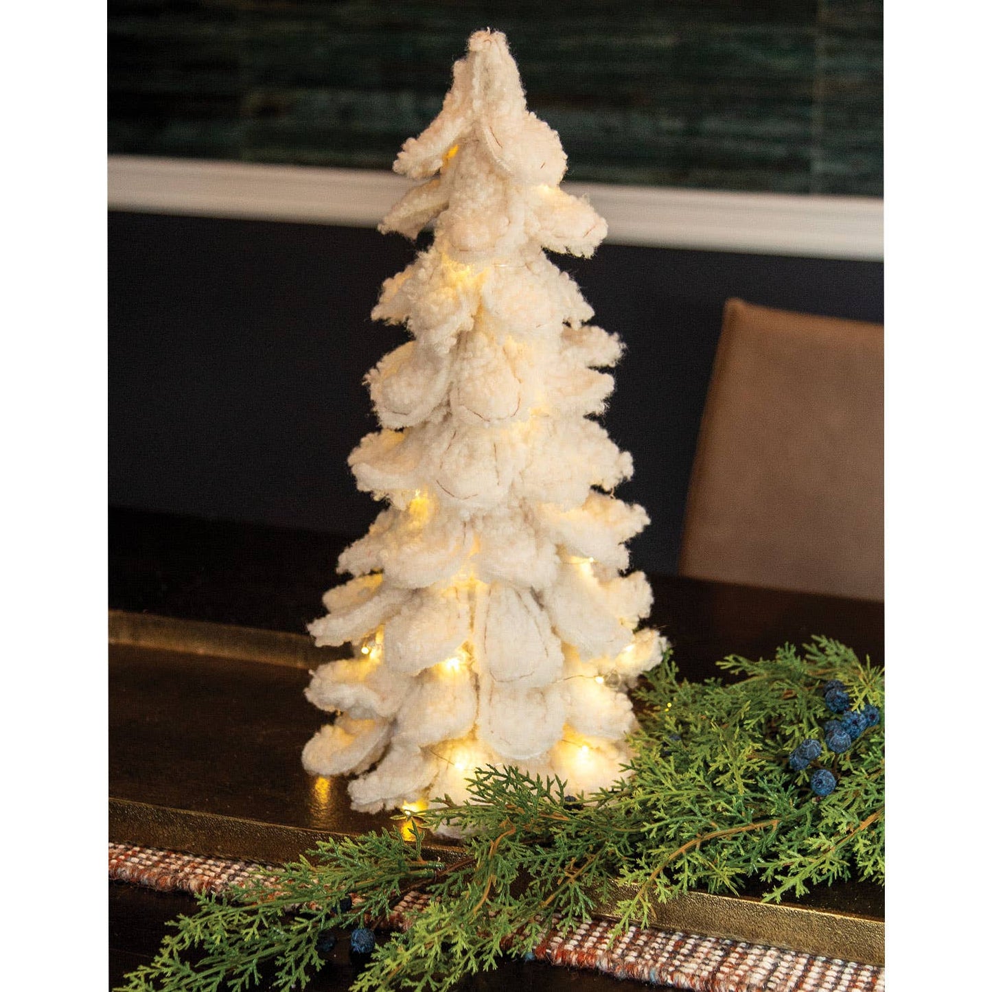 White Sherpa Christmas Tree - 17.5"H