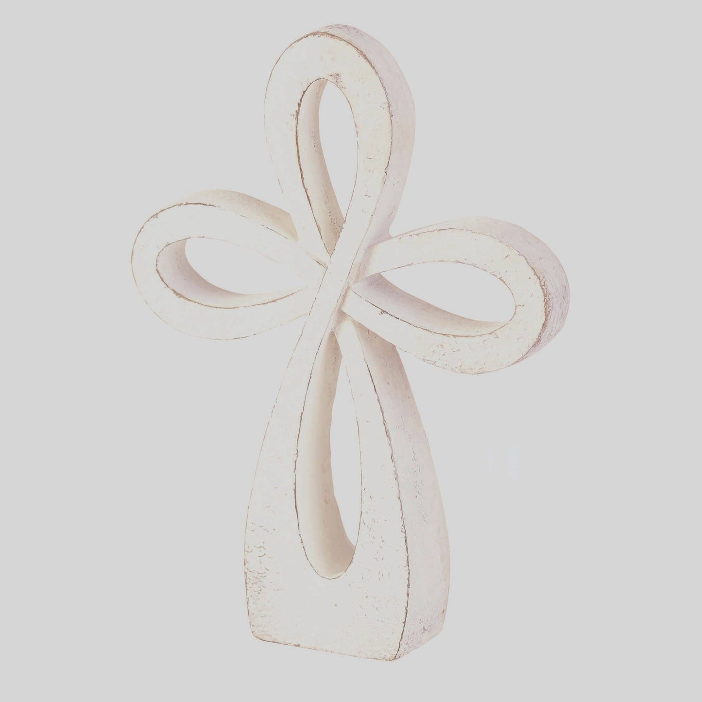 8" Whitewash Tabletop Cross