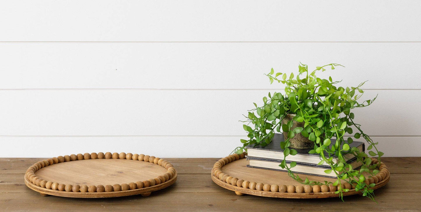 Round Beaded Tray - Small