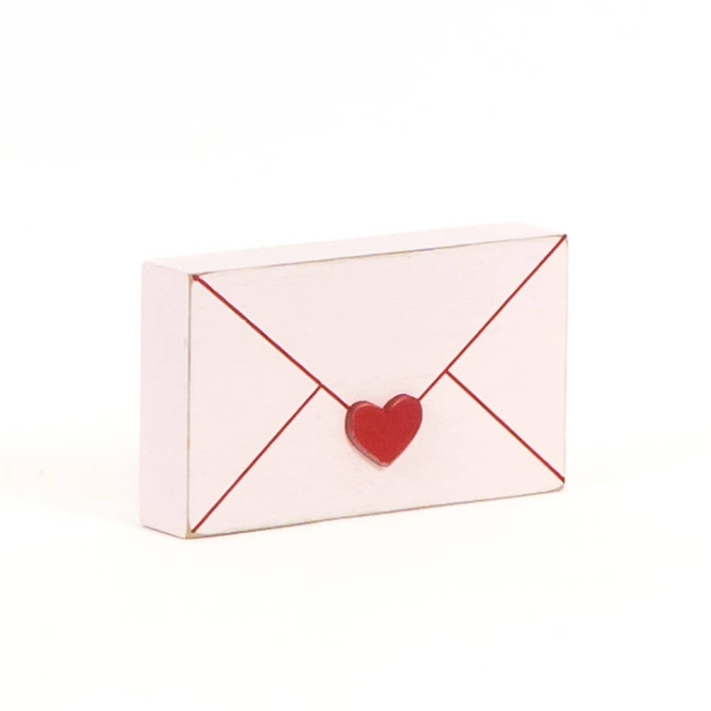 Chunky Wood Valentine Letter 5x3x1
