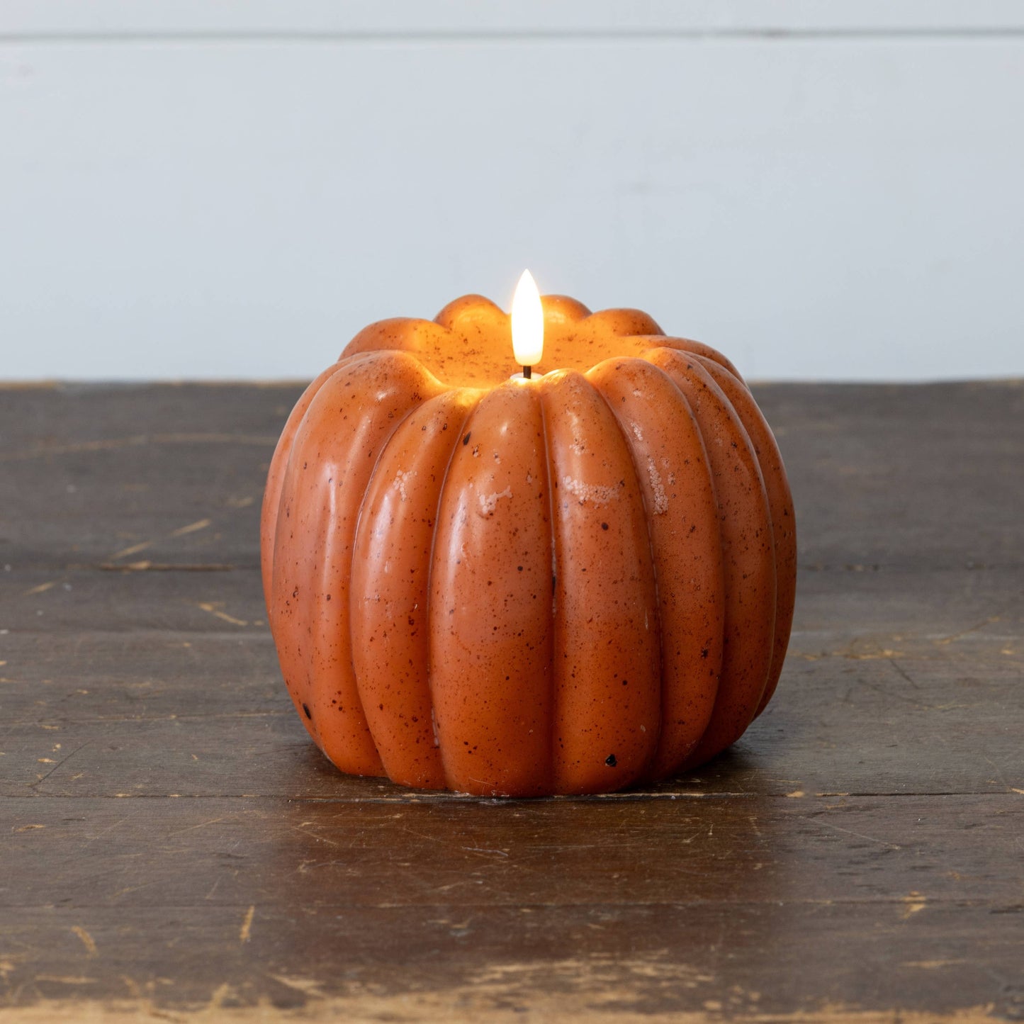 5" Orange 3D Flame Pumpkin Candle