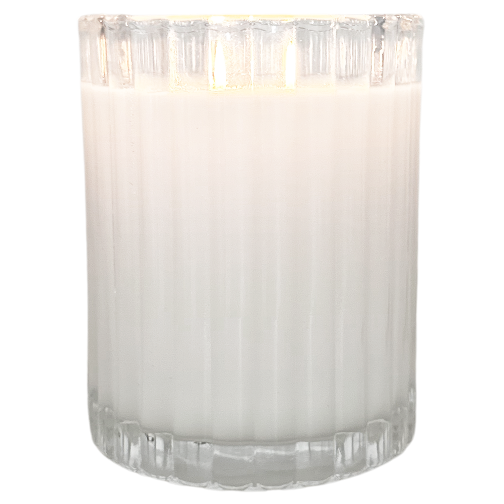 Dwell | Bergamot + Mahogany Fluted Coconut Wax Candle