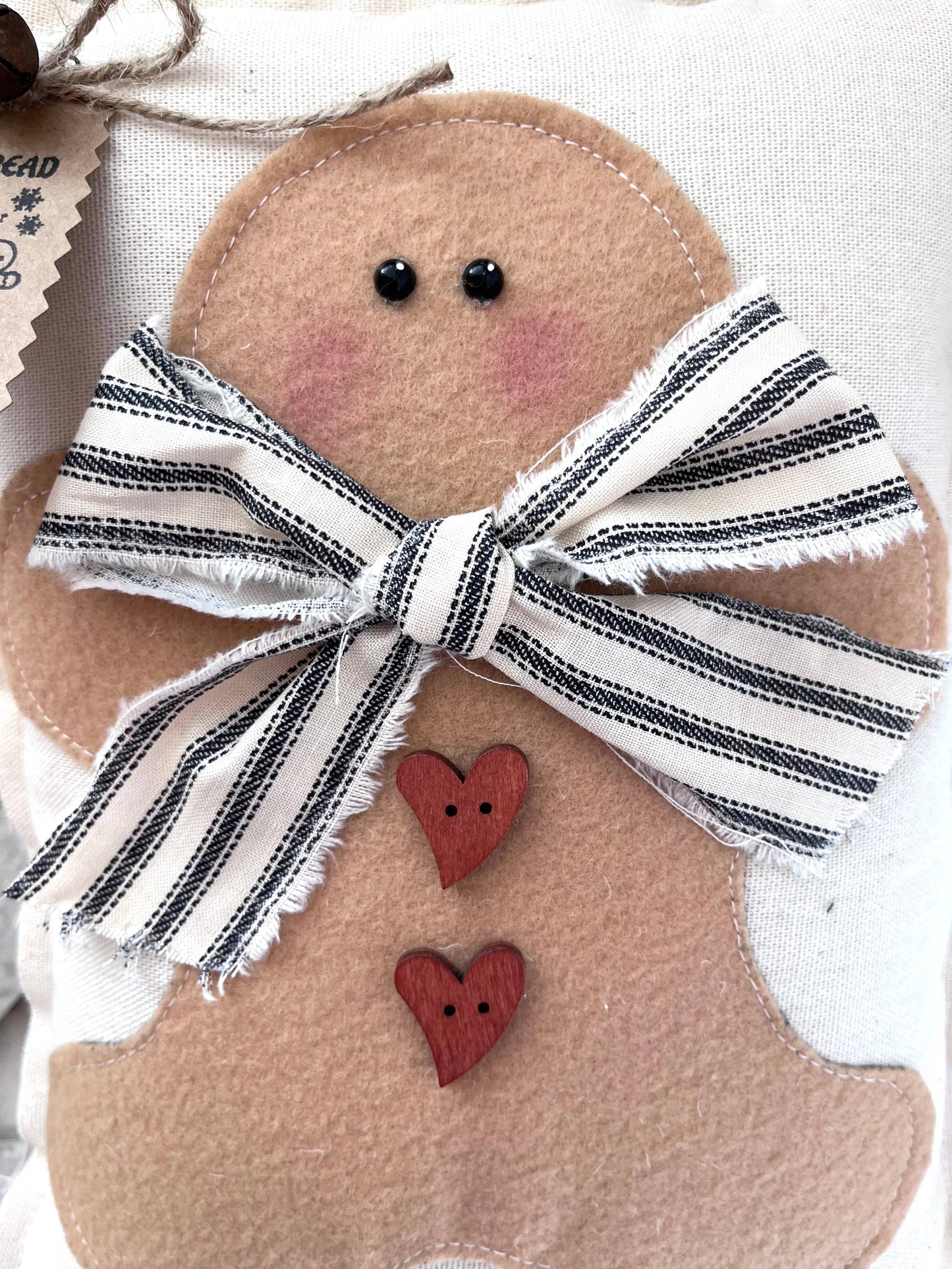 Primitive Gingerbread Decorative Pillow