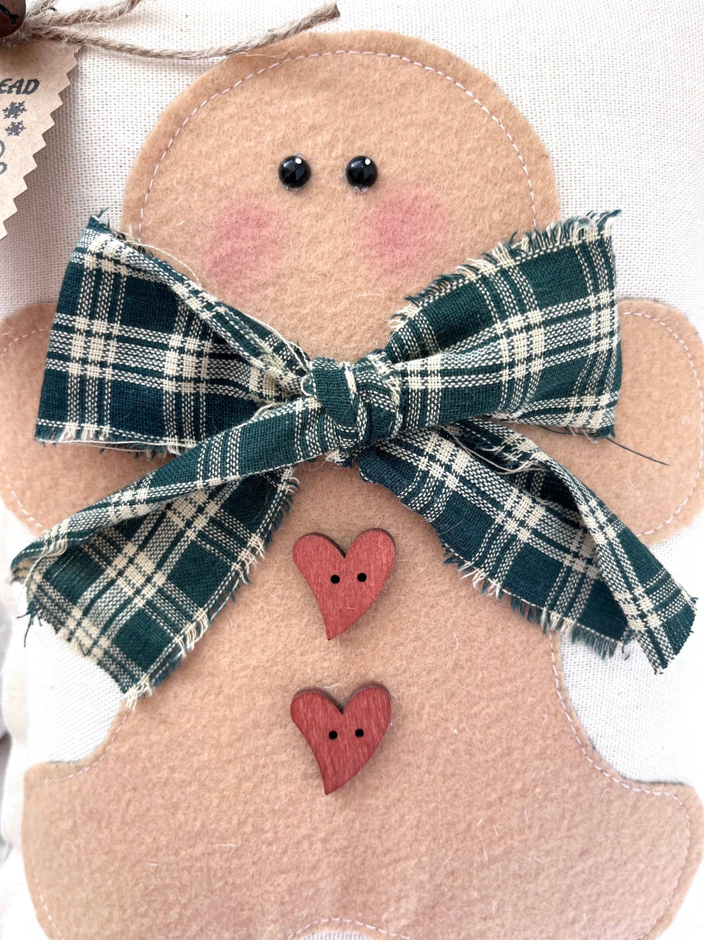 Primitive Gingerbread Decorative Pillow