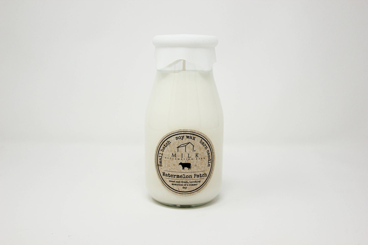 Milk Bottle Candle Watermelon Patch