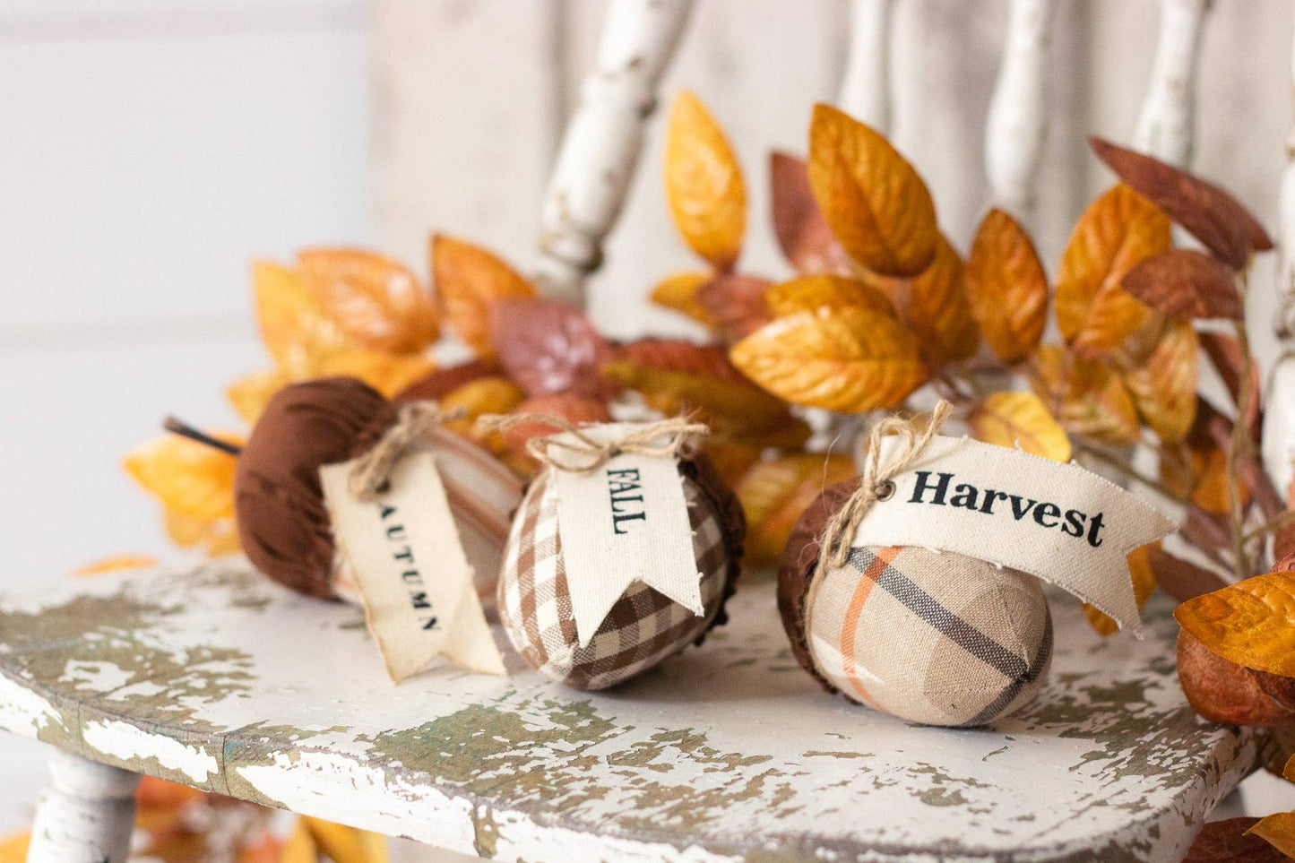 Fabric Acorn - Autumn, Fall, Harvest (Set of 3)