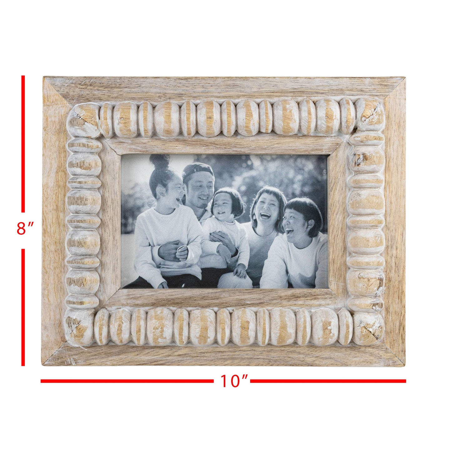 Vintage Raised Bead 4x6 Photo Wood Picture Frame