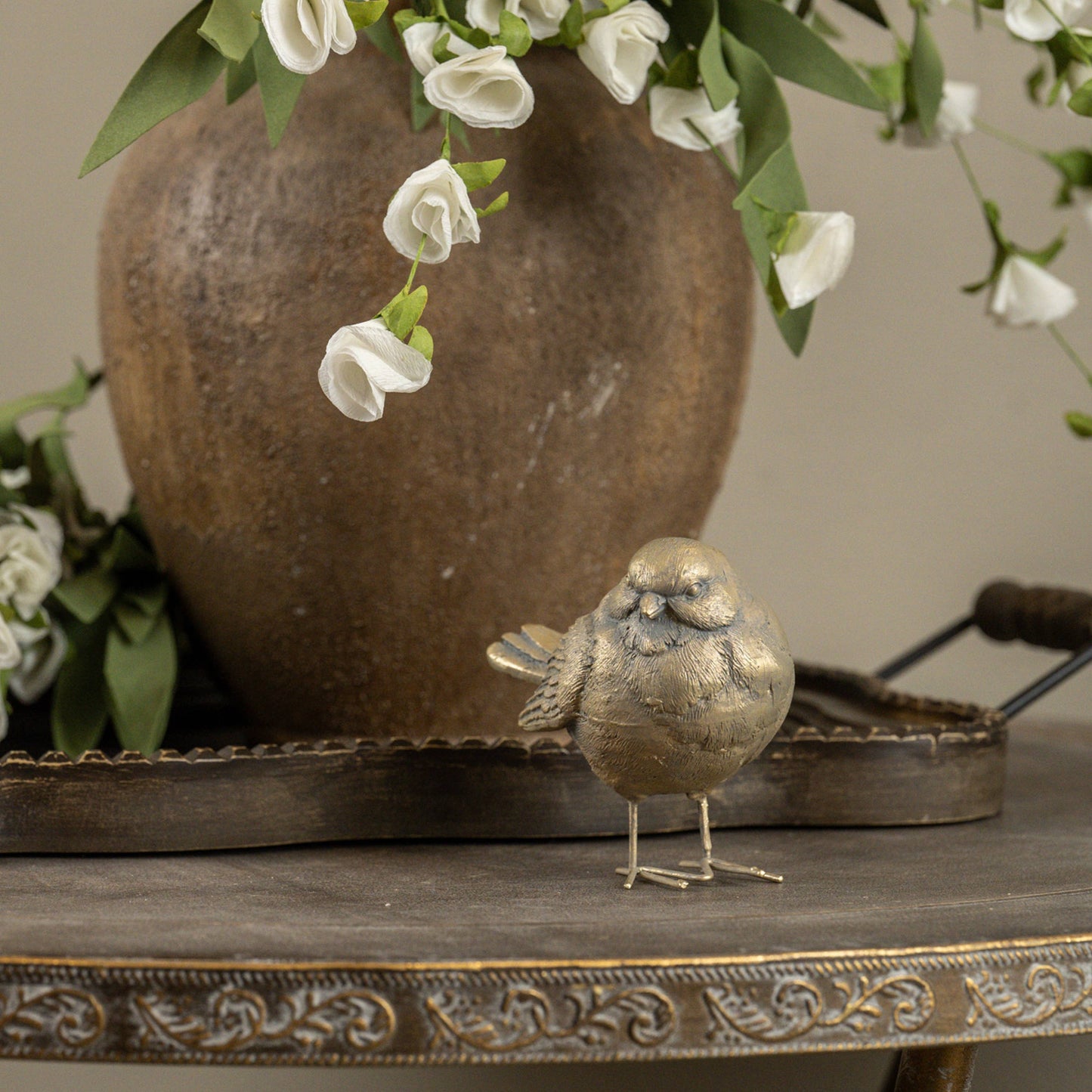 4" Gold Standing Bird