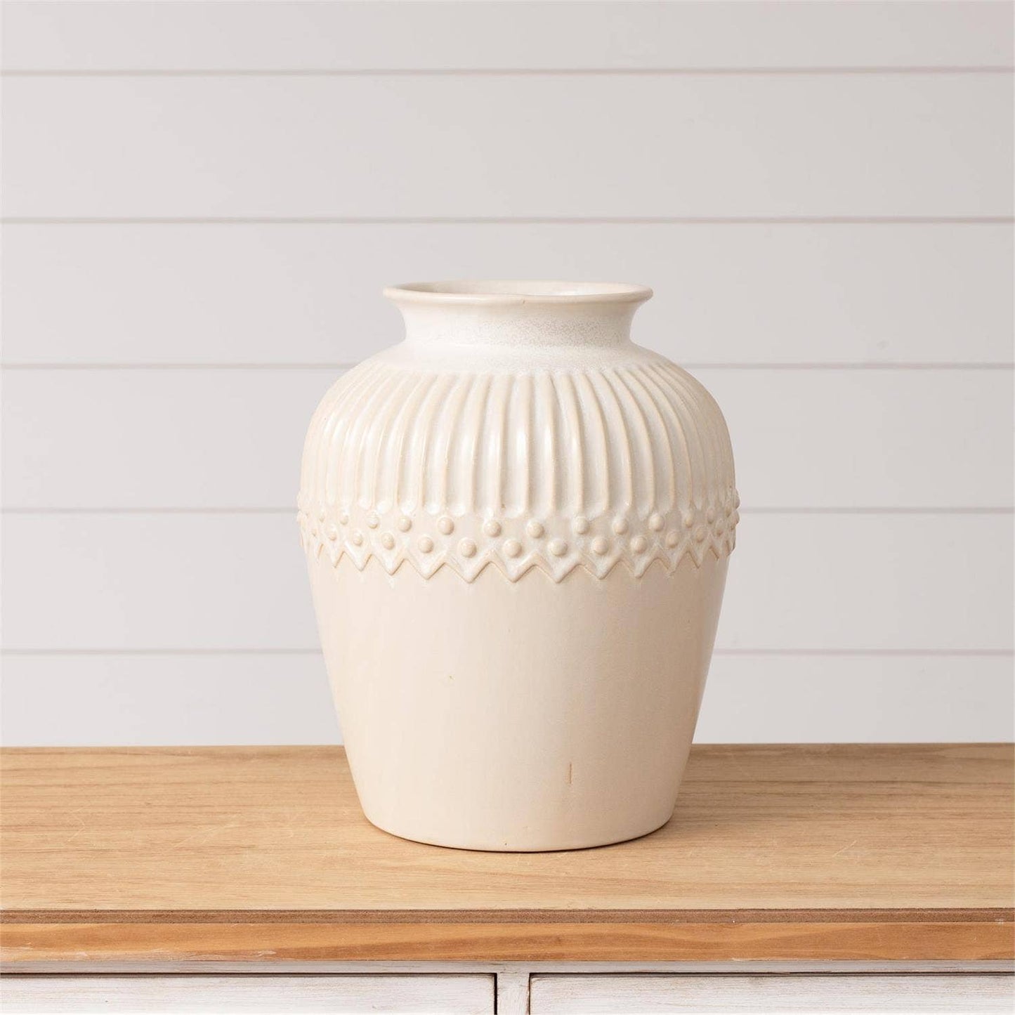 Ceramic Vase with Stripe Design