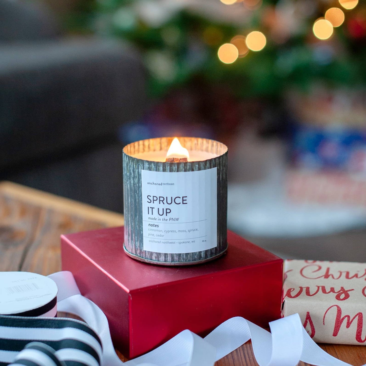 Sea Salt & Orchid Wood Wick Rustic Farmhouse Soy Candle: 10oz