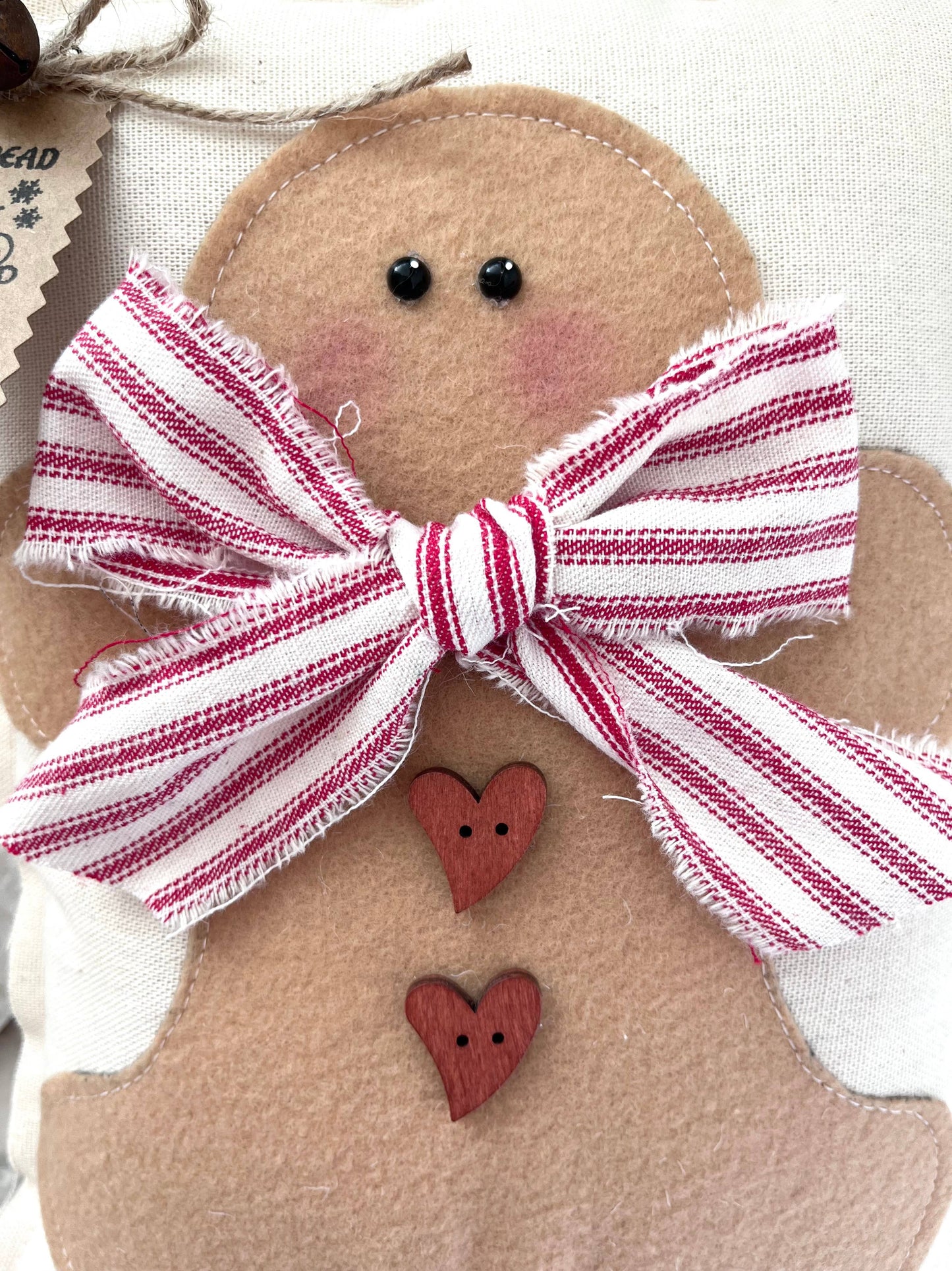 Primitive Gingerbread Decorative Pillow