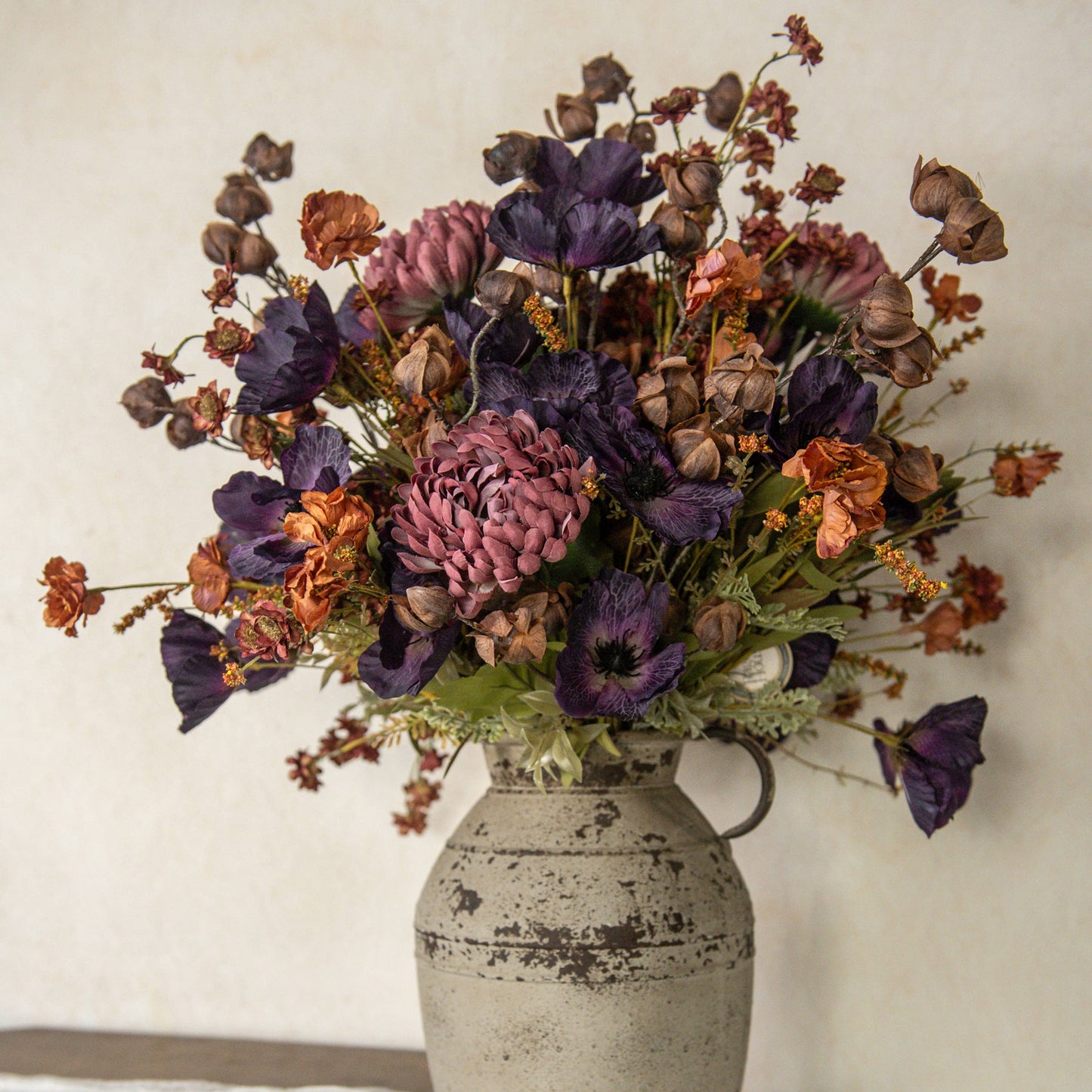 24.5" Autumn Burgundy Mum Spray