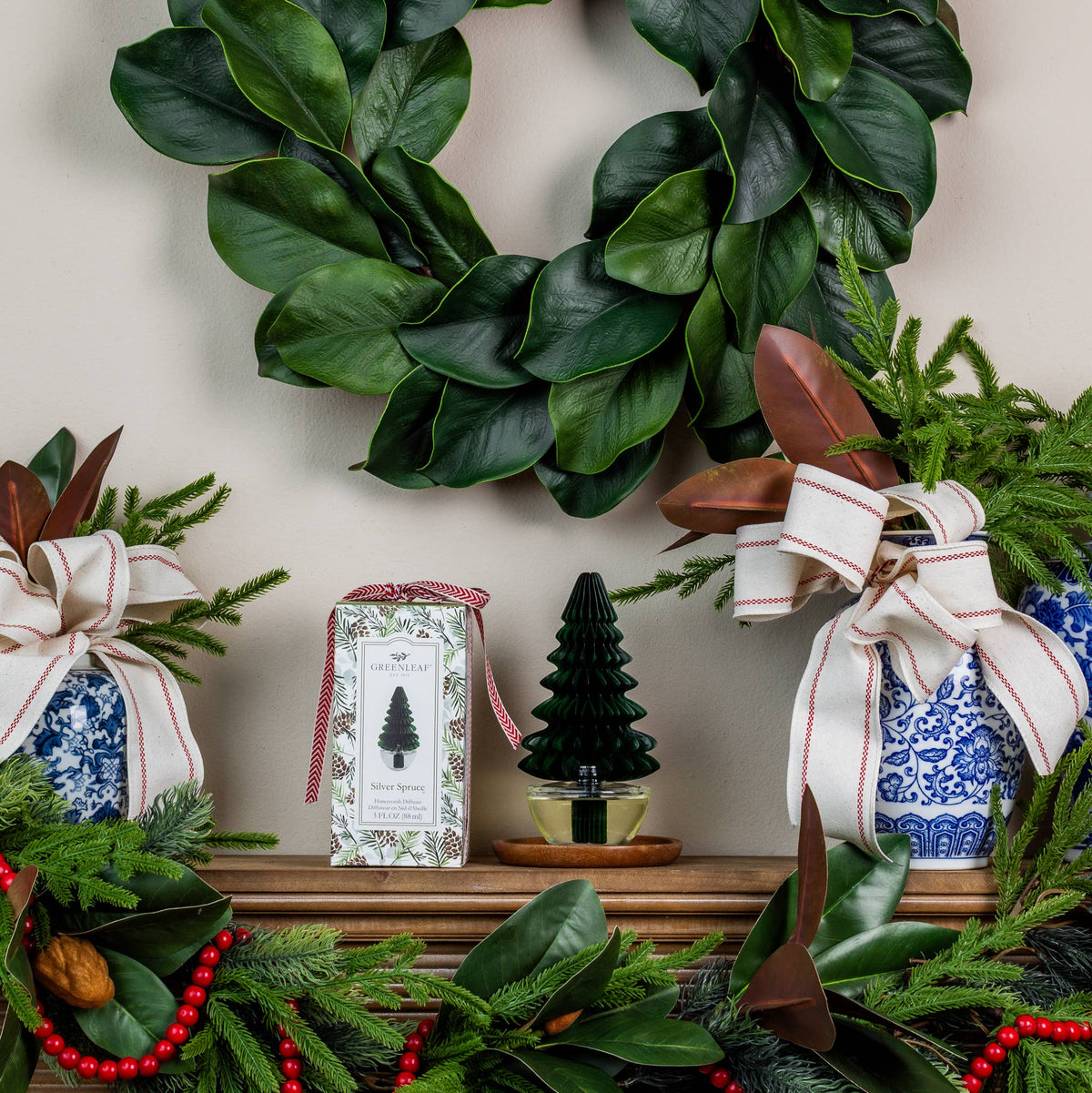 Silver Spruce Tree Honeycomb Diffuser 4pk | Holiday