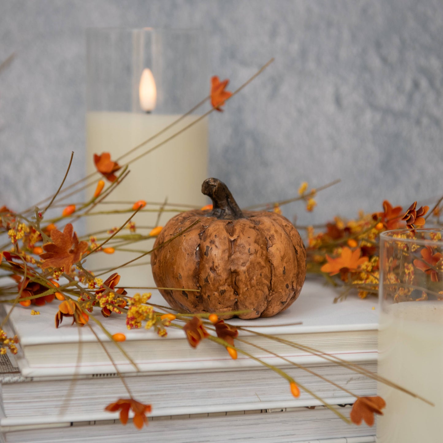 2.75" Terracotta Short Pumpkin