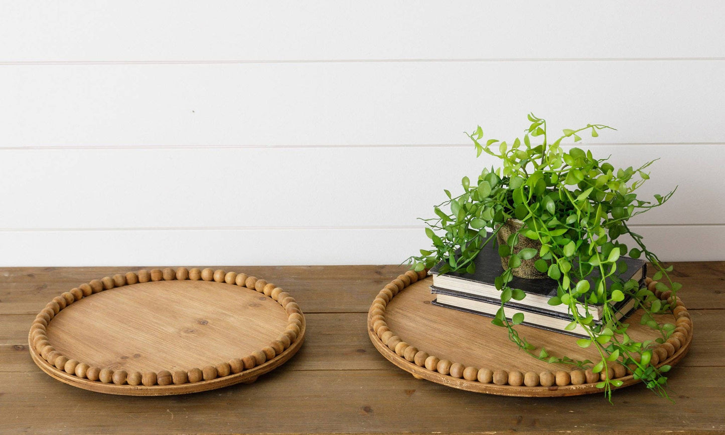 Round Beaded Tray - Small