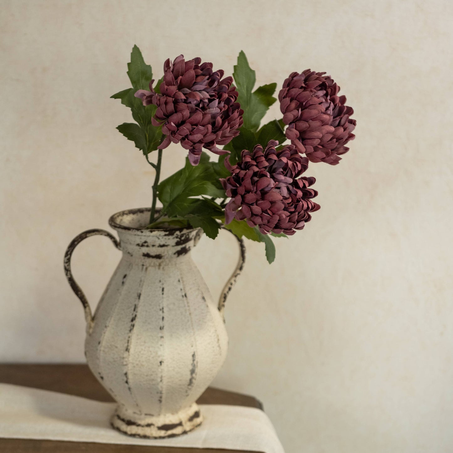 24.5" Autumn Burgundy Mum Spray