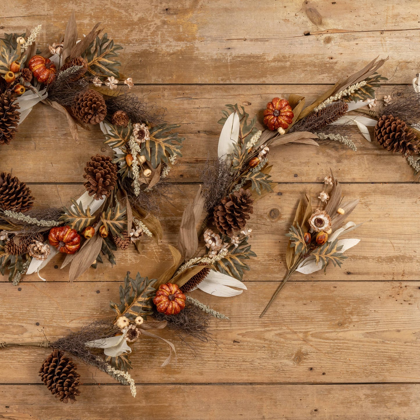 5' Pumpkin & Daisy Garland