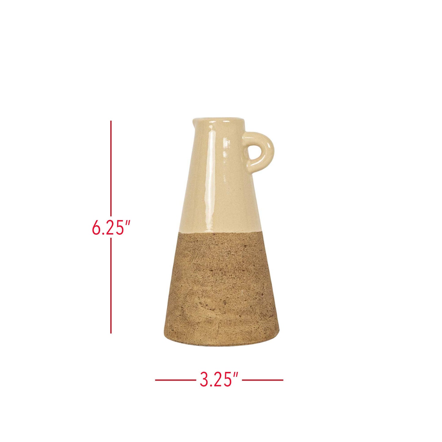 Gale Tapered Color Block Pitcher Ceramic Vase Fall Decor
