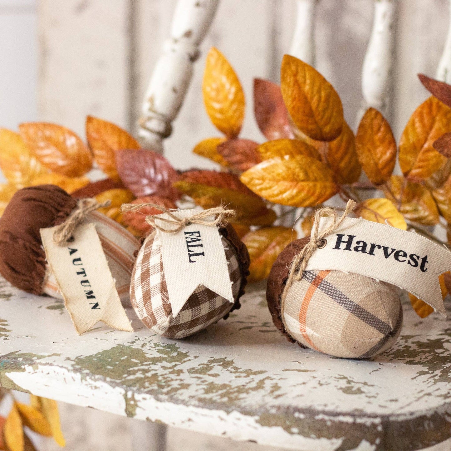 Fabric Acorn - Autumn, Fall, Harvest (Set of 3)