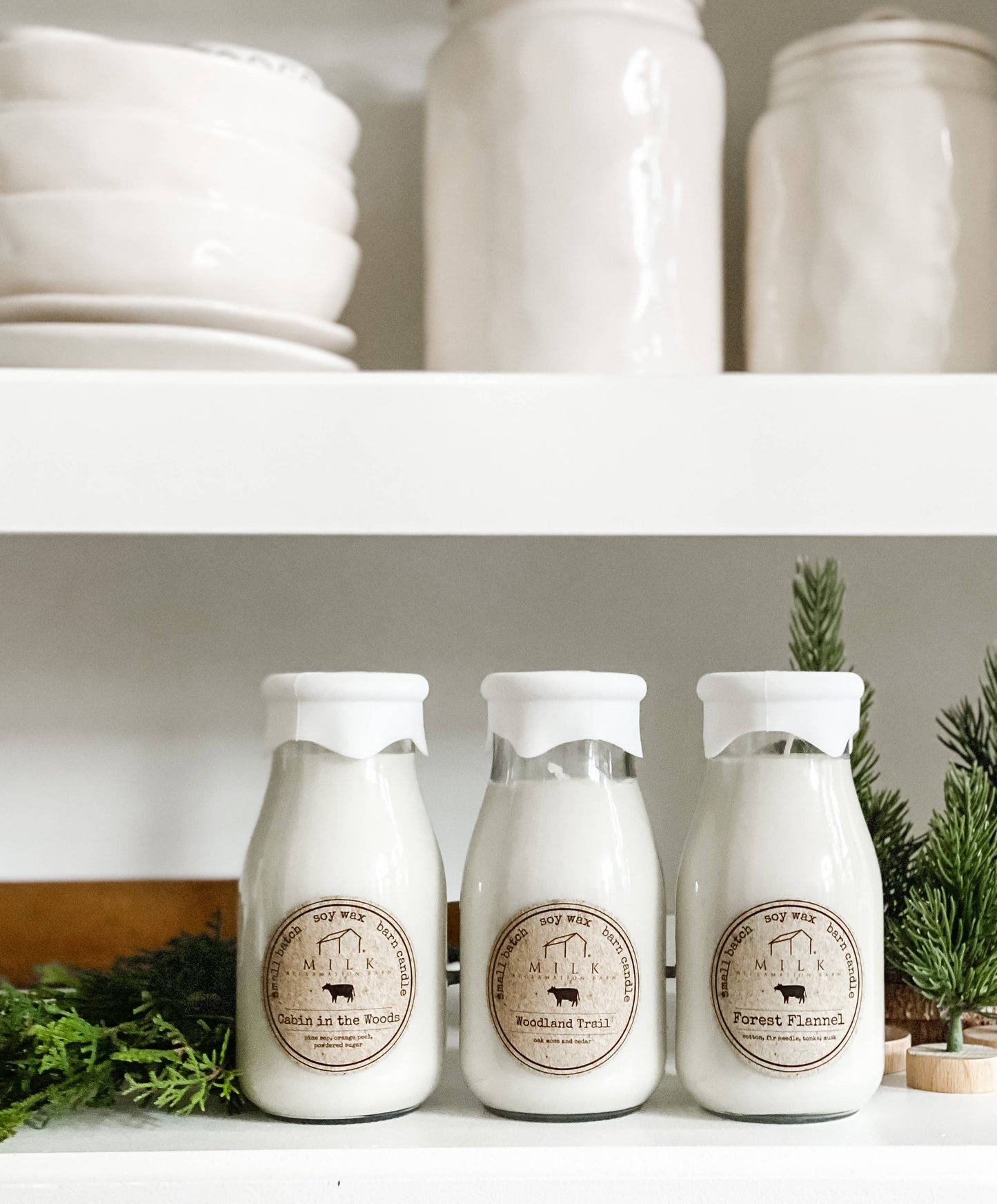 Milk Bottle Candle 13 oz: Fresh Cut Roses