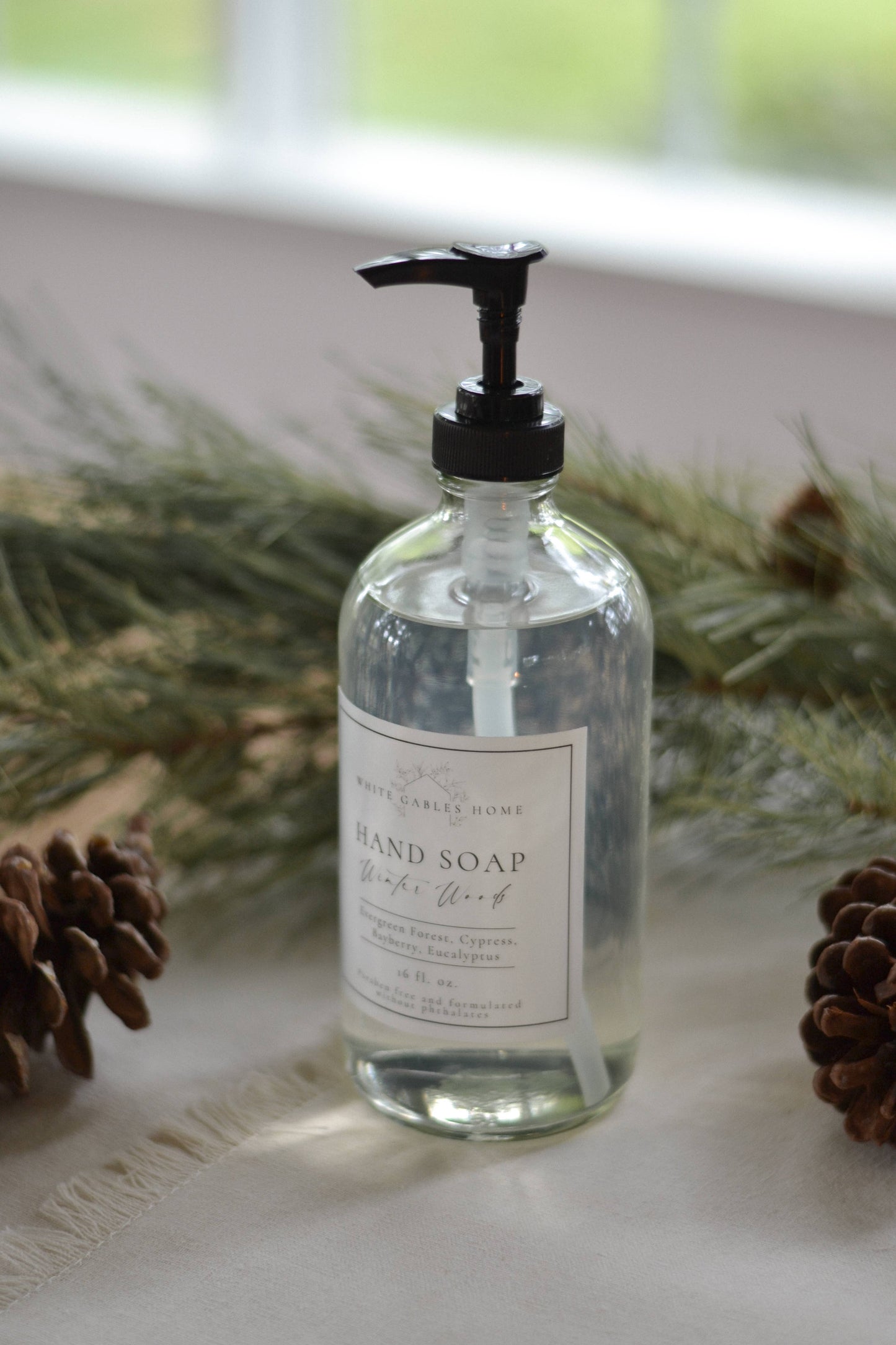 Winter Woods Hand Soap In Glass Jar | Made In USA