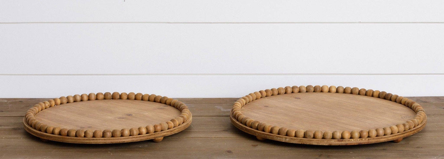 Round Beaded Tray - Small