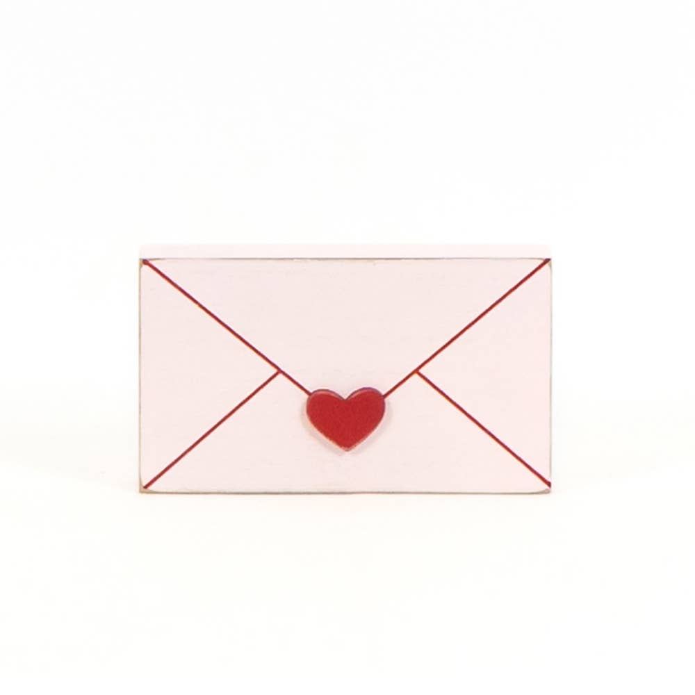 Chunky Wood Valentine Letter 5x3x1