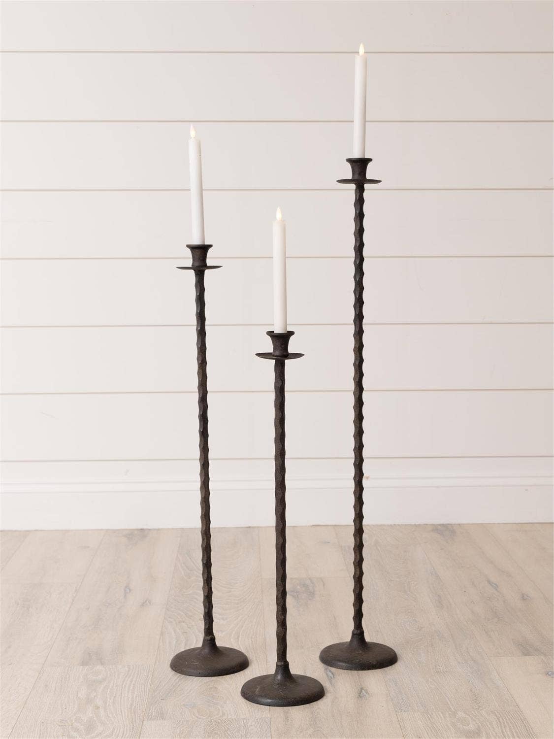 Floor Taper Candle Holders (Set of 3)