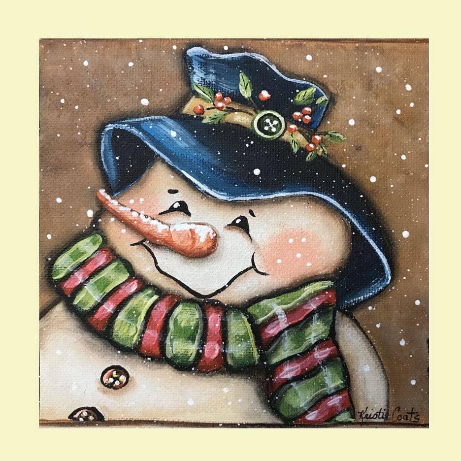 Kristie Snowman With Blue Hat Swap