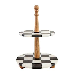 Black & White Check Tiered Server