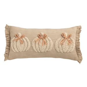 Lumbar White Pumpkin Pillow