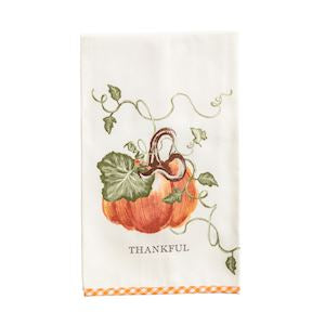 Thankful Gingham Hem Towel