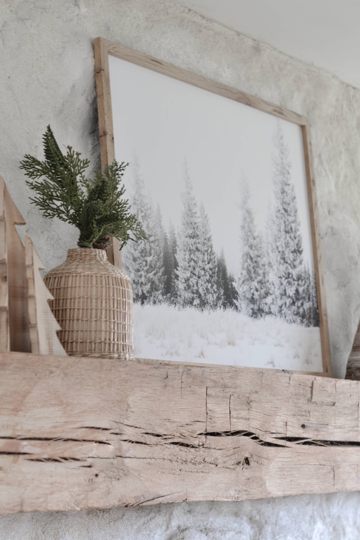 Winter Trees Framed Art | Made in the USA : Chestnut / 16x20