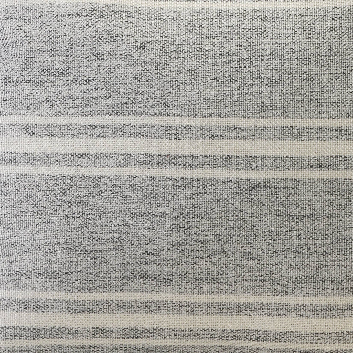 Farmhouse Triple Stripe Throw Pillow with Fringe: Poly Filled