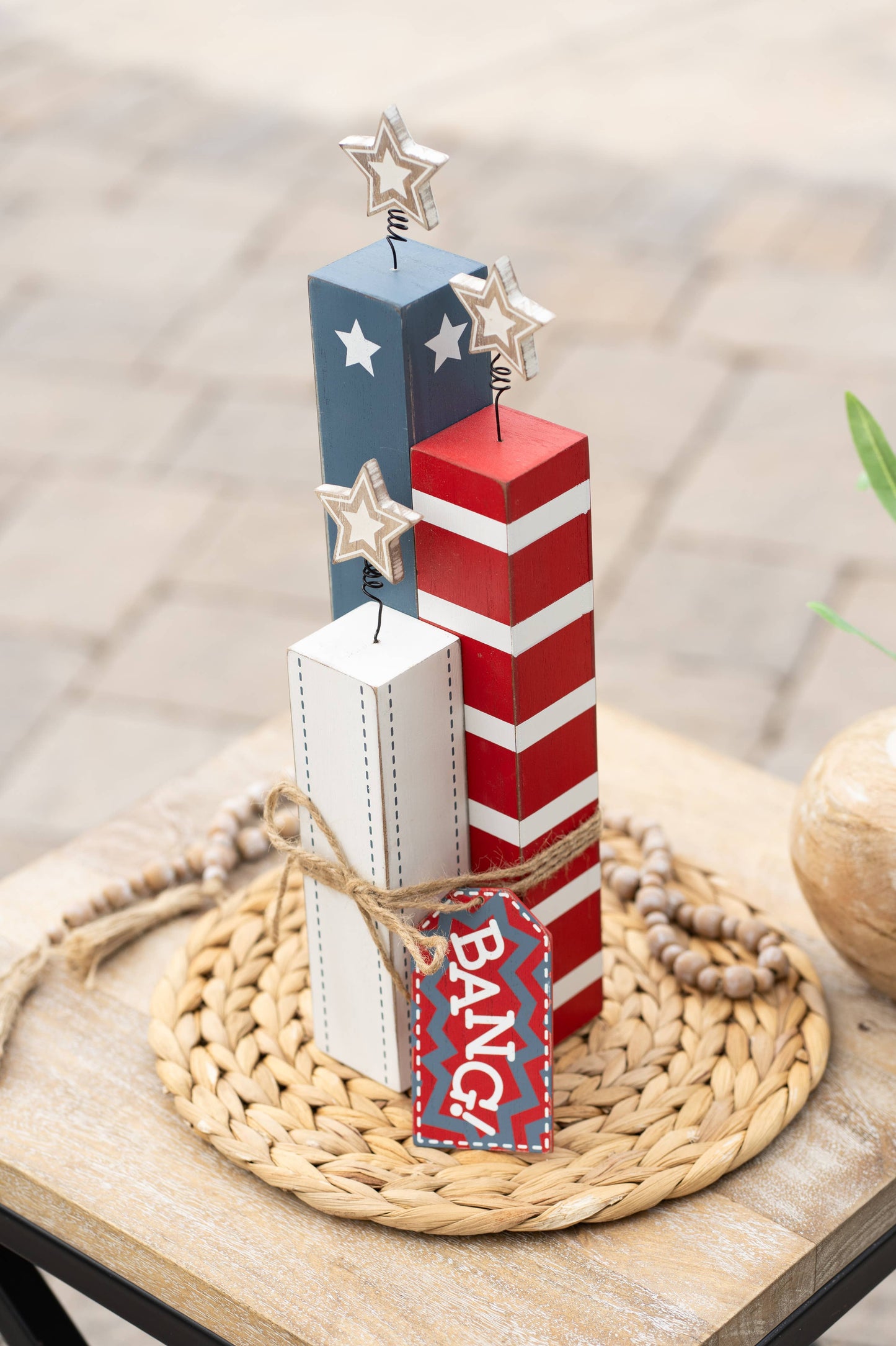 Americana Fireworks - 4x17 wood