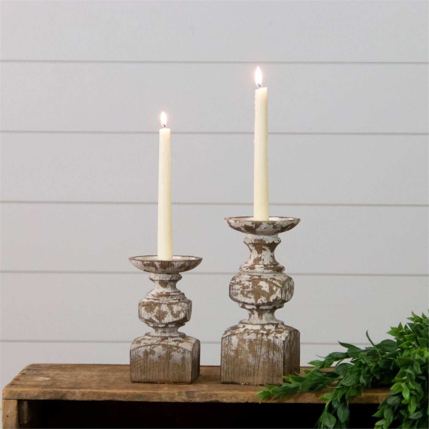 Chippy Candle Holders (Set Of 02)