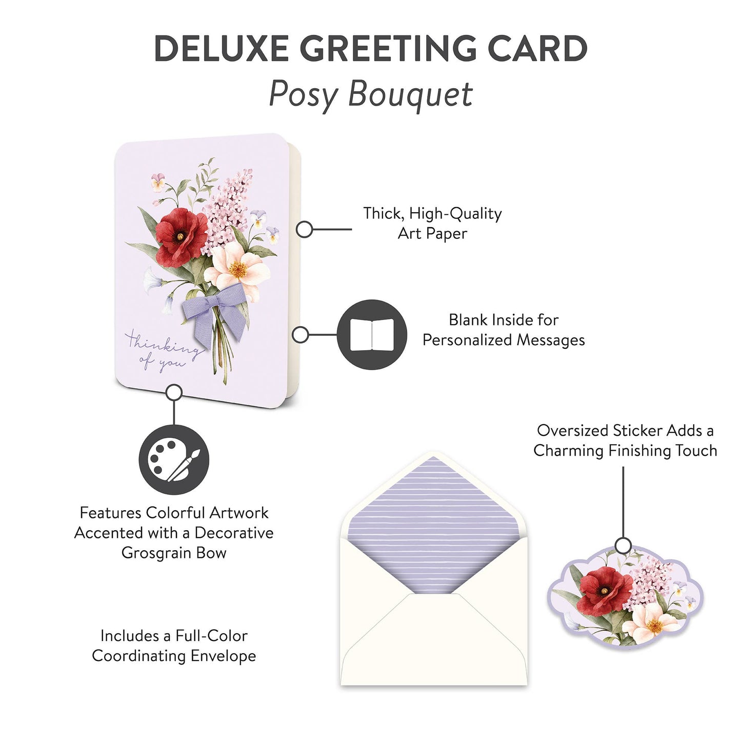 Posy Bouquet Deluxe Greeting Card