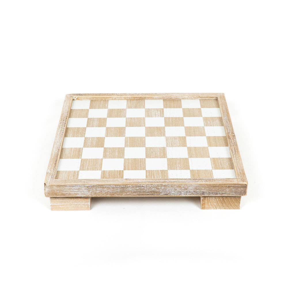 12x12x2 Wood Checker Board Set, w/storage